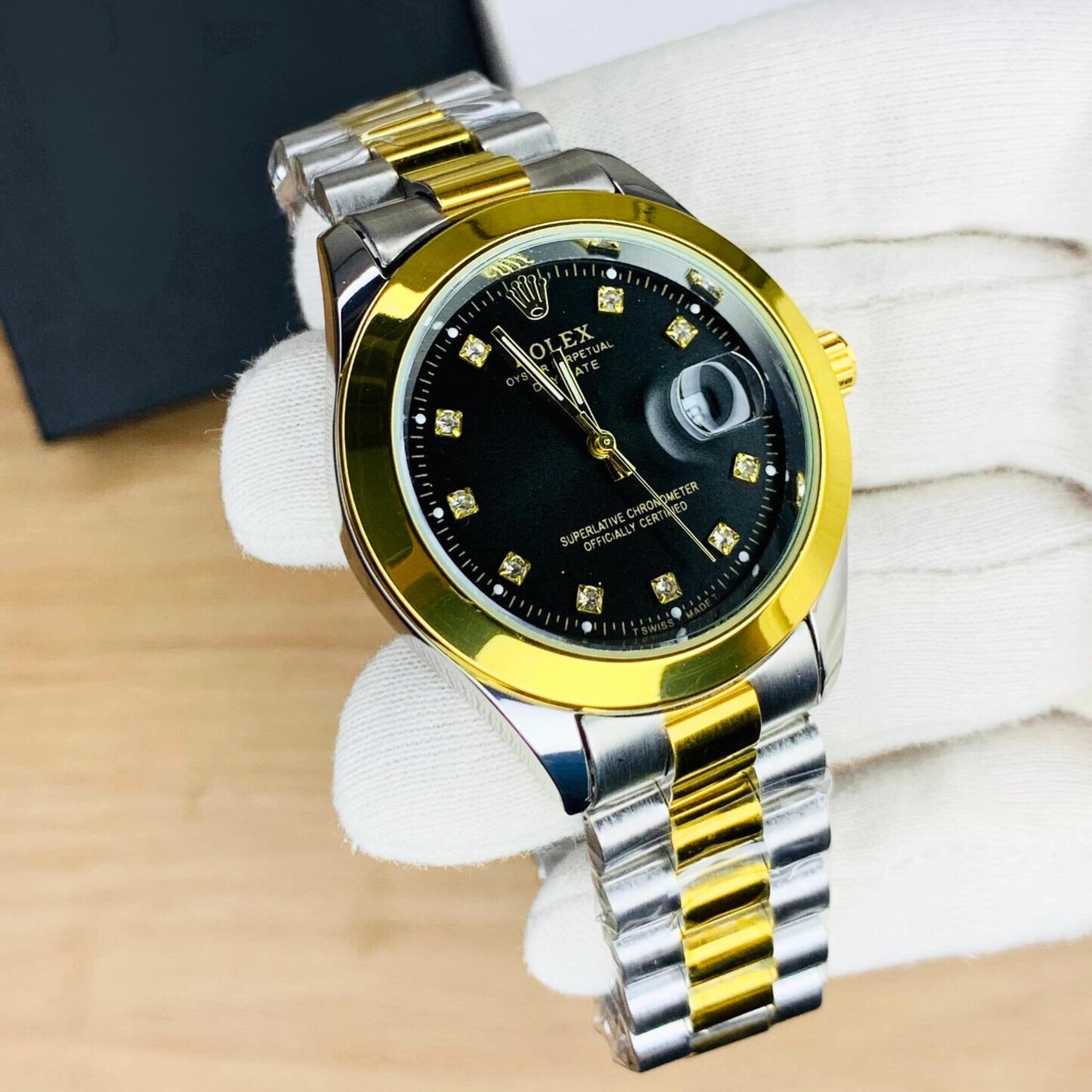 RLX Oyster Datejust Stainless Steel Watch Two Tone
